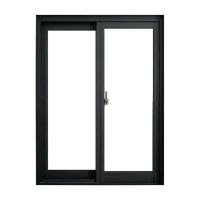 jendela sliding aluminium ekonomi komplit ukuran ( T 120 x P 120 cm