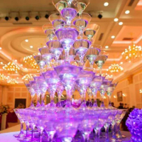 10.5*8.4CM Clear acrylic Champagne wine Glass Cup 150ML drinking cup whiskey cocktail glass cup goblet tower bar wedding props