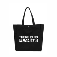 Funny Printed Tote Bag Planet B Large Capacity Shopping Bag Book Bag Ladies Canvas Bag Women Shoulder Bag