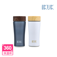 IKUK 艾可 真陶瓷內膽保溫杯360ml(旋蓋/真空保溫杯/保溫咖啡杯)(保溫瓶)