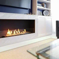 Super 48 inch indoor fireplace fashion wifi bio fireplace google alexa voice