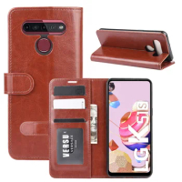 100pcs/lot phone case 64 grain Wallet Leather Case For LG V60 Thinq L-51A K41s K51s K61 K51 Q51 K40s K50s K30 K20 G8S Thinq 2019