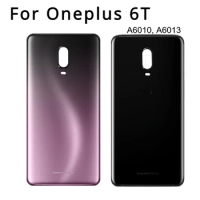 6.41" For Oneplus 6T Battery Cover Rear Glass Panel Door Case for Oneplus 6T Back Glass Cover for One Plus 6T Housing +Adhesive
