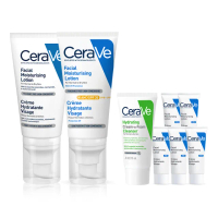 【CeraVe適樂膚】日夜全效保養組★全效超級修護乳 52ml+溫和清爽保濕防曬乳 SPF30 52ml_A(臉部保濕修復)