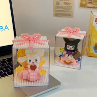 Sanrio building blocks boxed mymelody Kuromi Cinnamoroll model HelloKitty animation peripheral Kawaii children's toy gift