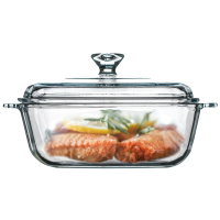耐熱玻璃鍋湯鍋湯煲奶鍋帶蓋透明微波爐烤箱廚房烘焙大容量耐高溫