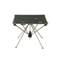 Portable Camping Table Ultralight Folding Beach Table with 2 Cup Holder, Carry Bag for Camping Hiking Backpacking Outdoor Picnic