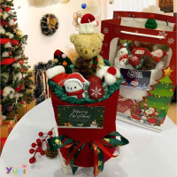 | NOEL | Bó Hoa Gấu Bông Noel, Set Quà Noel + Tặng Kèm Túi Đèn Cao Cấp  Quà Tặng Giáng Sinh Dễ Thươn