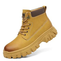 馬丁靴2026秋冬厚底休閒大黃靴加絨保暖英倫風韓版工裝靴