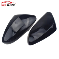 ISANCE Left Right Side View Mirror Cover Black for 2011 2012-2016 Hyundai Elantra 87616-3X000 87626-3X000 876163X000 876263X000