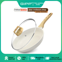 GiPP Wajan Penggorengan Anti Lengket Deep Frying Pan Bebas PFOA dan PTFE Cocok untuk Semua Kompor