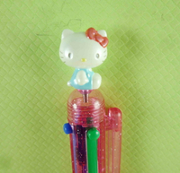 【震撼精品百貨】Hello Kitty 凱蒂貓 KITTY多色原子筆-3色+自動鉛筆-側坐造型-桃藍色 震撼日式精品百貨