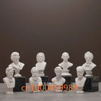 Miniature musician Chopin, sculpture of Tchaikovsky, Beethoven plaster statue, Nordic resin ornaments
