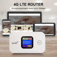 4G LTE Wireless WiFi 150Mbps Speed Color LED Display with Battery Portable Design Router Sim Card Slot Hot Spot Device Mini