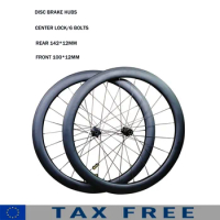 700C Disc Brake Carbon Road Bike Wheels 38/40/45/50/55/58/60/65mm Depth Bicycle Wheelset With 180 Hubs With Logo