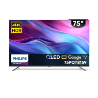 【Philips 飛利浦】良品特賣A品 Philips 飛利浦 75型4K QLED Google TV 智慧顯示器(75PQT8159)