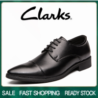 Clarks รองเท้าผู้ชาย รุ่น สีดำ รองเท้าหนังแท้ รองเท้าทางการ รองเท้าแบบสวม รองเท้าแต่งงาน รองเท้าหนังผู้ชาย EU 45 46 47 48