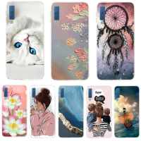 for Samsung Galaxy A7 2018 mobile phone case silicone printing back cover on Samsung A7 2018 A750 A750F 6.0 inches