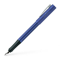 【FABER-CASTELL】輝柏 馬卡龍系列好點子握得住霧面藍色 F筆尖 鋼筆 / 支 140907
