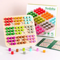 Kids Sudoku Games Chess Toys Cognitive Color Digital Board Party Games Educational Sudoku Puzzles Wooden Toys