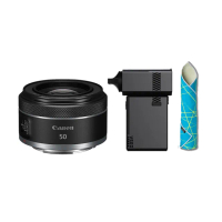 【Canon】RF 50mm F1.8 STM+SunLight CL-50相機魔毯+VSGO V-EB012E-S1口袋金剛(公司貨)