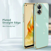 Renault 8T Case Plating TPU Soft Cover For Oppo Reno8 T 4G Camera Shockproof Protect Coque On Opo Orro Reno8T Reno 8 T 4G 6.67"