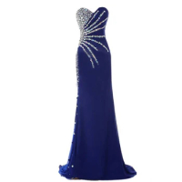 Shining Mermaid Evening Dresses Sweetheart Sleeveless Formal Party Gowns Beading Backless Sequined Evening Gowns for Women