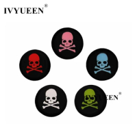 IVYUEEN 100 pcs Silicone Skulls Analog Thumb Sticks Grips for PlayStation 4 PS4 PRO Slim Controller Caps for XBox 360 Switch Pro