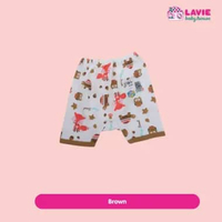 NOVA Celana 3/4 Bayi - Celana bayi Motif Fox - Lavie baby house 3-6 bulan Coklat