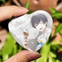 [พร้อมส่ง] KLab Japanese school life a cappella project,Aoppella!? Akira Shigakibadge เข็มกลัดอากิระ