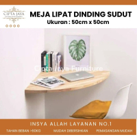 Meja Lipat Furnitur Kamar Estetik SUDUT Meja Hiasan Meja Gantung Rak Buku Kue MakananTempel Minimali