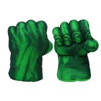 1 Pair 11.8inch Boxing Plush Gloves Fist Plush Toy Cosplay Hulk Costume For Party Halloween Props Children Kids Gift Feasible