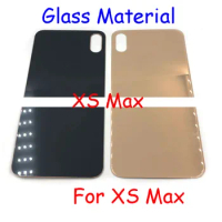 TOP Glass Material 10Pcs For Apple Iphone XS Max Big Hole Back Battery Cover Rear Panel Door Housing Case Repair Parts