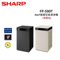 (贈清淨機+衛生紙*1箱)SHARP 夏普 27坪 自動除菌離子 AIoT智慧空氣清淨機 FP-S90T (有兩色)
