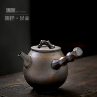 尚巖 日式陶瓷茶壺家用功夫茶具泡茶壺復古單壺帶過濾陶壺側把壺