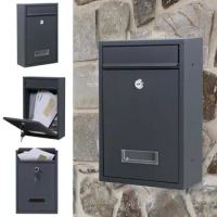 Iron Villa Mailbox Lockable With Keys Wall Mounted Post Box Postbox Mail Box Letterbox