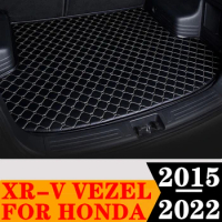 Car Trunk Mat For Honda XR-V VEZEL 2015 2016 2017 2018 2019 2020 2021 2022 Rear Cargo Liner Tail Boot Tray luggage Pad Carpet