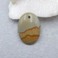 Natural Stone Us Biggs Jasper Semi-precious Necklace Pendant Bead 35x25x6mm 8g Beauty Jewelry Pendant