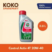 Castrol Activ 4T 20W-40 0.8L Oli Motor Bebek Manual Castrol Activ 4 Tak 20W-40 800ML