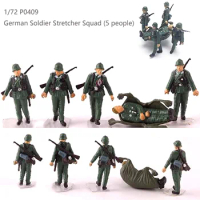 1/72 P0409 German Soldier Stretcher Squad (5 people) Finished Colored Soldier Model