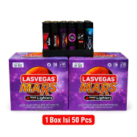 Korek Api Gas Magnit LASVEGAS MARS Isi 50 Pcs