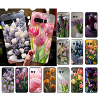 Flower Tulips Phone Case For Google Pixel 8 7 Pro 7A 7 6A 6 Pro 5A 4A 3A Pixel 4 XL Pixel 5 6 4 3 3A XL