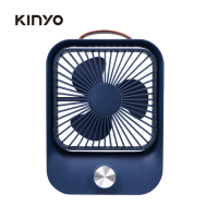 KINYO復古無段式桌扇(藍)UF6745BU
