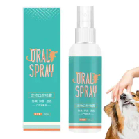 Pet Oral Care Spray Teeth Cleaning Breath Freshener 100ml Pet Care Mouthwash Gum Protect Health Spray Pet Care Accessories