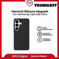 Youngkit Morandi Sillicone Case For Samsung S26 Ultra - Magsafe Casing Black
