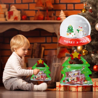 Kreatif Pokok Xmas Beg gula-gula Krismas Plastik Biskut Gula-gula Beg zip Kuki Coklat Bekalan Parti 