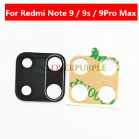 2x Rear Back Camera Glass Lens with Glue Replacement Parts For Xiaomi Redmi Note 9 Pro Max 9S