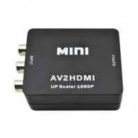 Converter adapter AV RCA to Hdmi / AV2HDMI / input AV RCA output HDMI