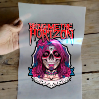 BA2 Sablon Setrika Edisi Musik Ukuran 19 CM Sablon DTF satuan eceran baju kaos distro jaket kemeja h