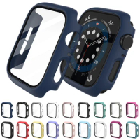 Glass+Cover for Apple Watch SE/6/5/4 44mm 40mm Case Bumper Frame 321 42/38mm Screen Protector for iWatch 8/7 49mm 45mm 41mm Case